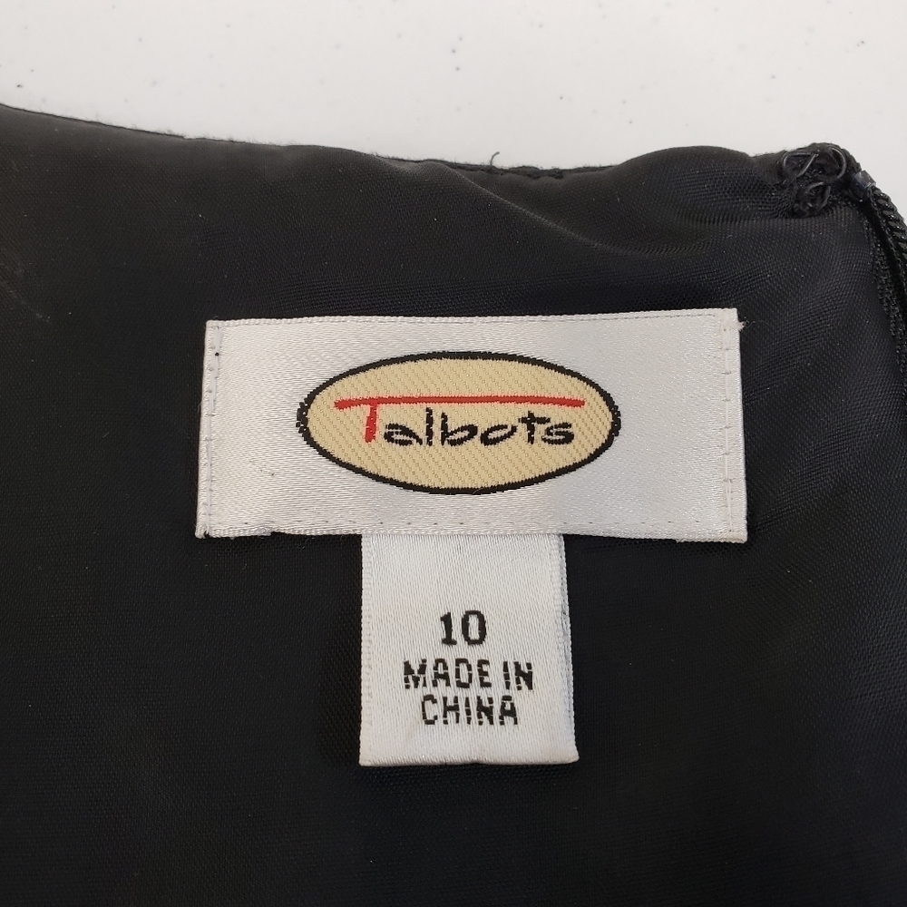 Talbots Womens Polka Dot Black Dress Size 10 - Picture 4 of 6